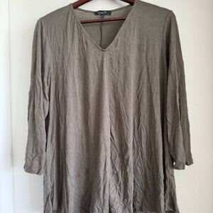 Olive Green Toni T Long Sleeve V-neck top